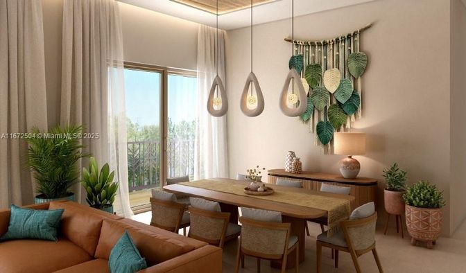 Dining room, Interior, Living room, Pendant Lights