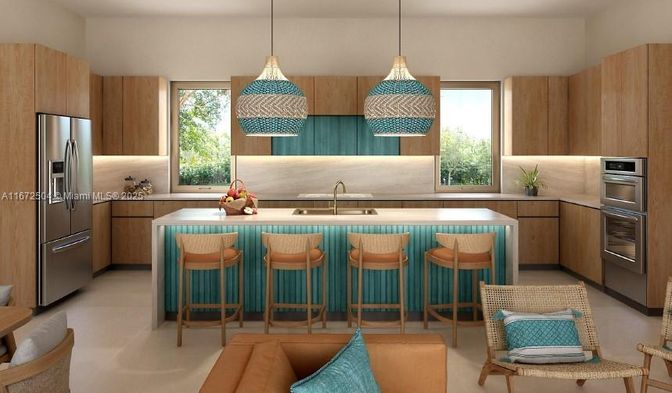 Interior, Kitchen, Pendant Lights, Stainless Steel Appliances