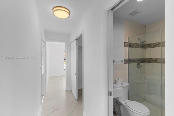 Bathroom, Glass Shower, Interior, Marble