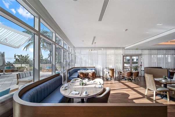 Dining room, Interior, Pendant Lights, Recessed Lighting, Wood Texture Flooring