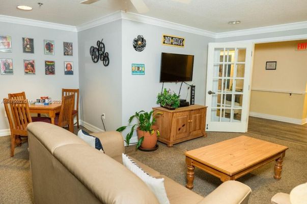 Dining room, Interior, Living room, Recessed Lighting, Wood Texture Flooring