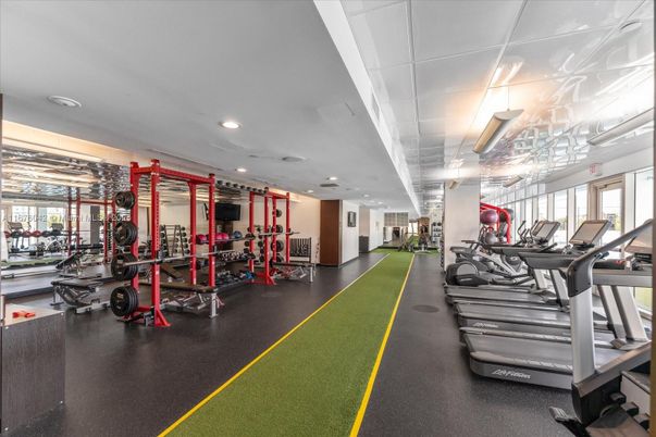 Fitness Equipment, Gym, Interior, Recessed Lighting