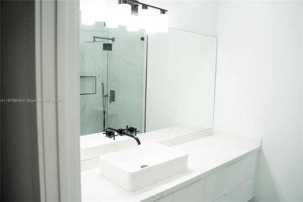 Bathroom, Glass Shower, Interior, Marble Walls