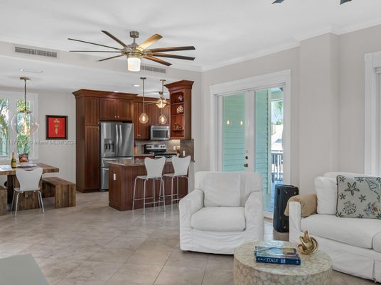Dining room, Interior, Kitchen, Living room, Pendant Lights, Stainless Steel Appliances