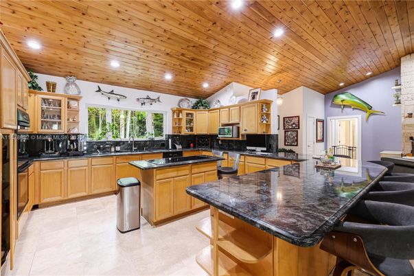 Interior, Kitchen, Recessed Lighting, Wooden Ceilings