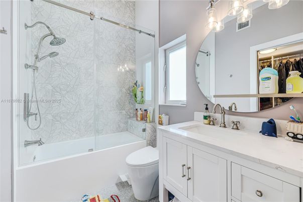 Bathroom, Glass Shower, Interior, Marble Walls