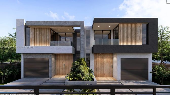 Attached, Exterior, Facade, Modern