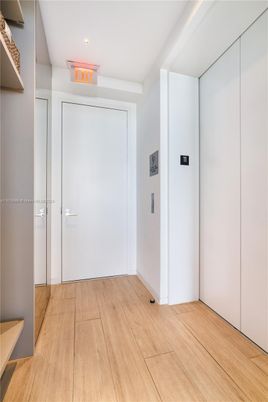 Elevator, Interior, Recessed Lighting, Wood Texture Flooring