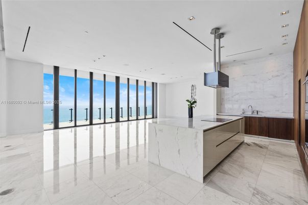 Interior, Kitchen, Marble, Marble Walls, Recessed Lighting, Water