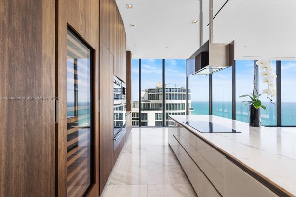 Interior, Kitchen, Marble, Pendant Lights, Recessed Lighting, Water