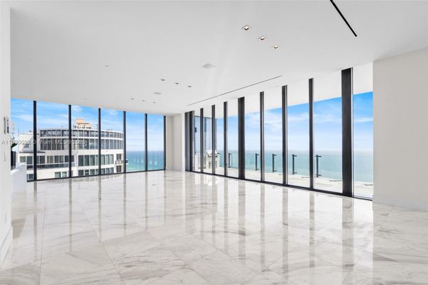 Empty room, Interior, Marble, Recessed Lighting, Water