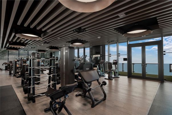 Fitness Equipment, Gym, Interior, Wood Texture Flooring
