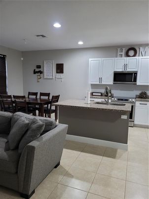 Dining room, Interior, Kitchen, Living room, Recessed Lighting
