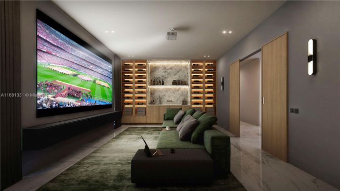 Interior, Marble, Recessed Lighting, Wine Storage
