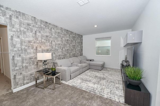 Interior, Living room, Recessed Lighting