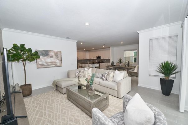 Dining room, Interior, Kitchen, Living room, Recessed Lighting