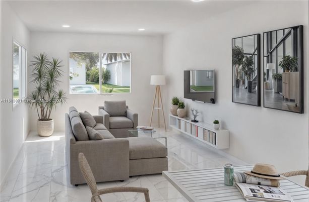 Interior, Living room, Marble, Recessed Lighting