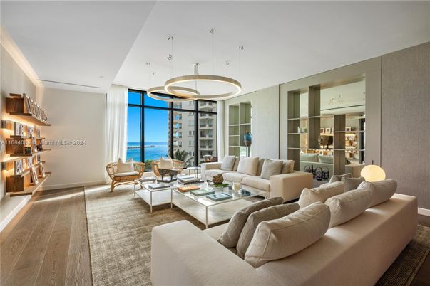 Dining room, Interior, Living room, Pendant Lights, Water, Wood Texture Flooring