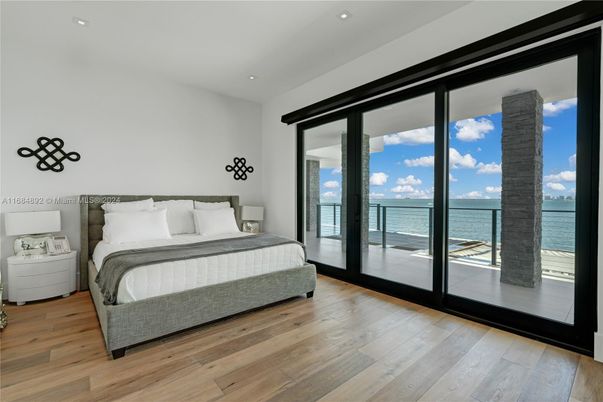 Bedroom, Interior, Recessed Lighting, Water, Wood Texture Flooring
