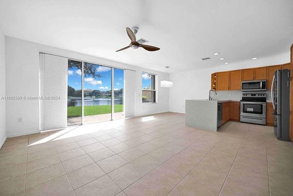 Interior, Kitchen, Recessed Lighting, Stainless Steel Appliances, Water