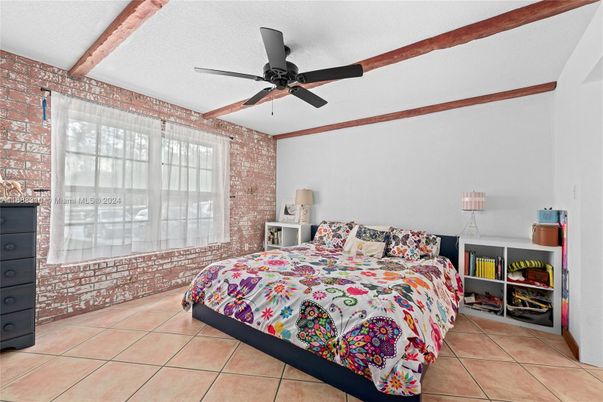 Bedroom, Interior, Stone Walls, Wooden Beams