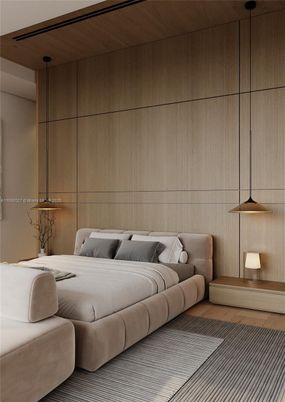 Bedroom, Interior, Pendant Lights