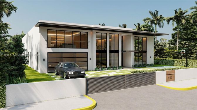 Attached, Exterior, Facade, Modern