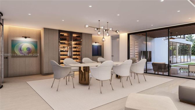 Dining room, Interior, Pendant Lights, Recessed Lighting
