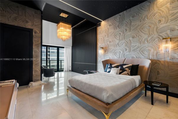 Bedroom, Chandelier, Interior