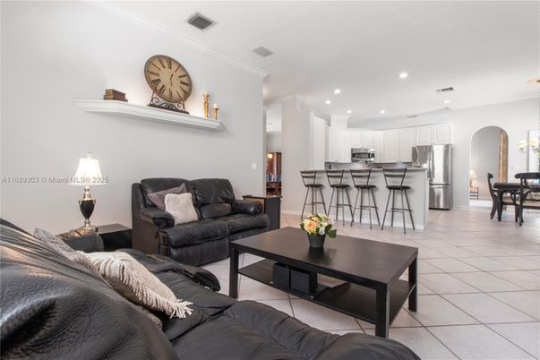 Dining room, Interior, Kitchen, Living room, Recessed Lighting, Stainless Steel Appliances