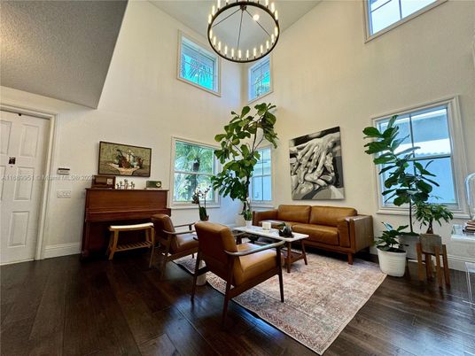 Interior, Living room, Pendant Lights, Piano, Wood Texture Flooring