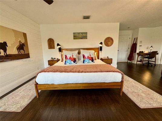 Bedroom, Interior, Wood Texture Flooring