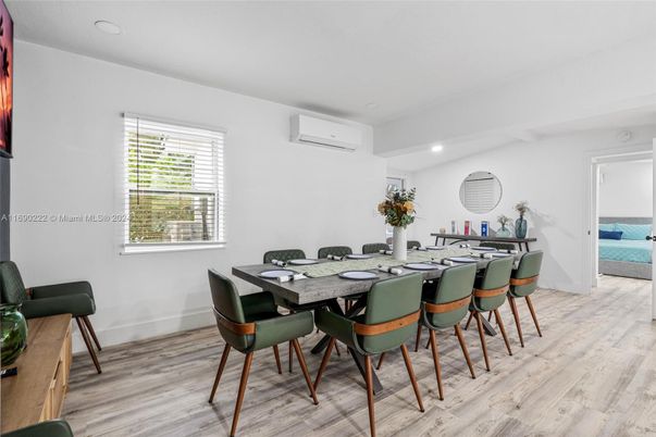 Dining room, Interior, Recessed Lighting, Water, Wood Texture Flooring