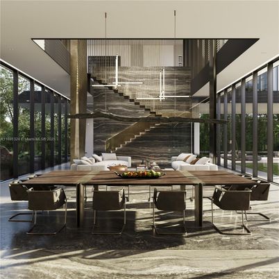 Dining room, Interior, Pendant Lights
