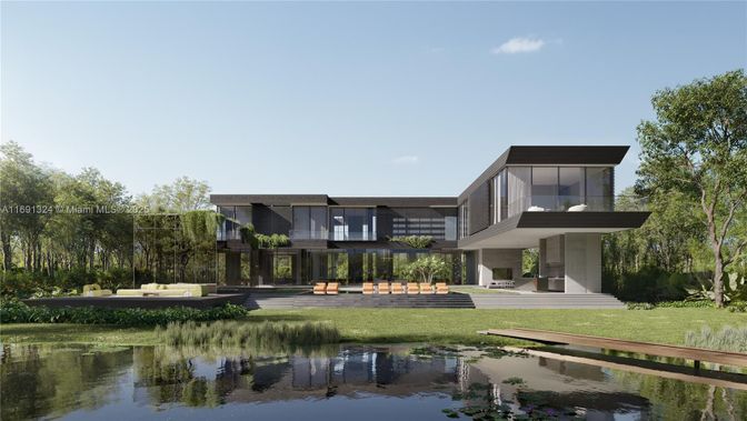 Exterior, Facade, Lake, Modern