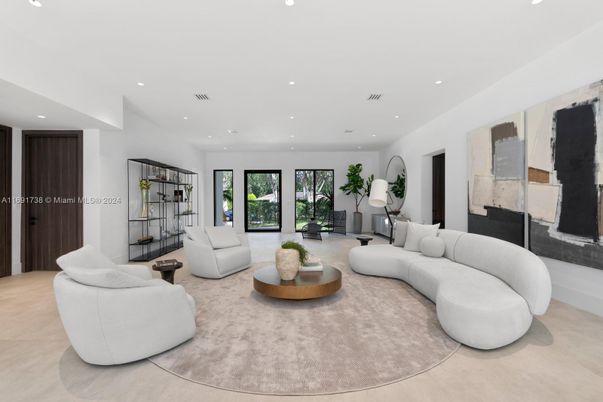 Interior, Living room, Recessed Lighting