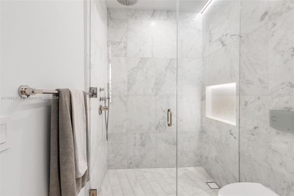 Bathroom, Glass Shower, Interior, Marble Walls