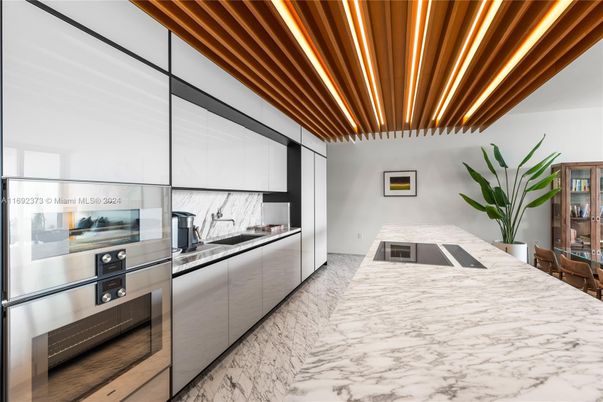 Interior, Kitchen, Marble, Stainless Steel Appliances