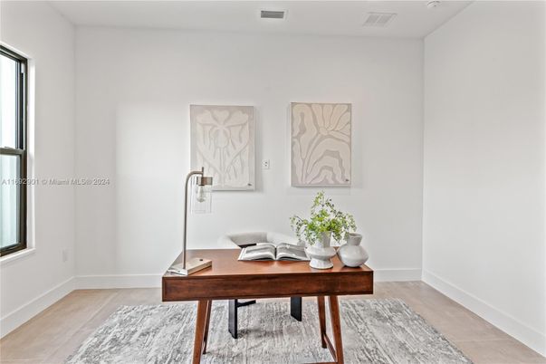 Home Office, Interior, Wood Texture Flooring