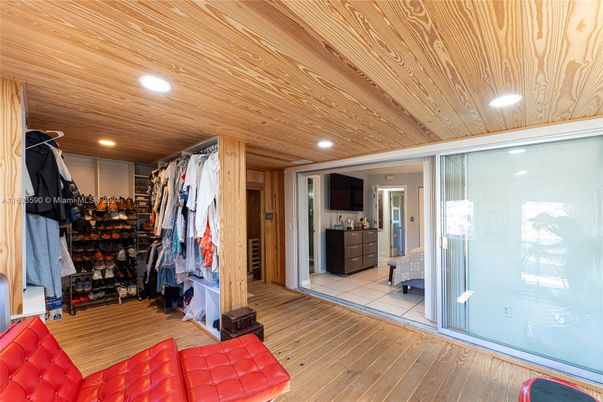 Interior, Recessed Lighting, Walk-in Closets, Wooden Ceilings, Wood Texture Flooring