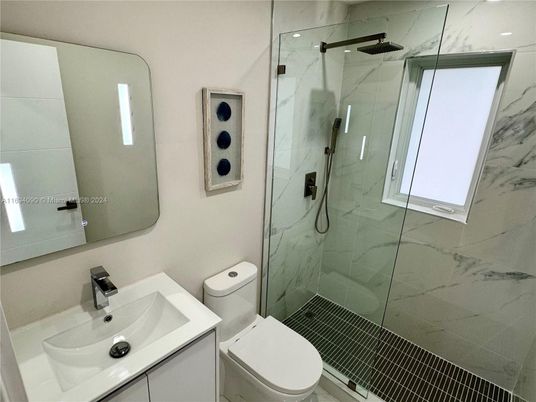 Bathroom, Glass Shower, Interior, Marble Walls