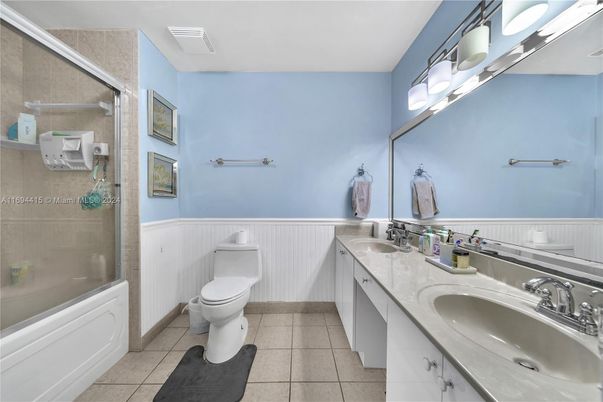 Bathroom, Dual Sink Vanities, Glass Shower, Interior