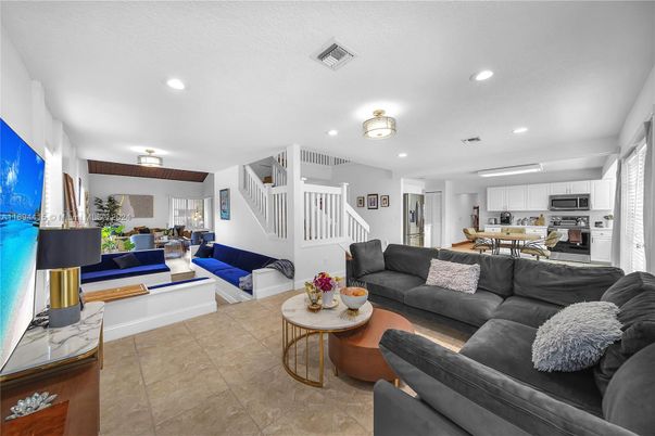 Dining room, Interior, Kitchen, Living room, Recessed Lighting, Stainless Steel Appliances