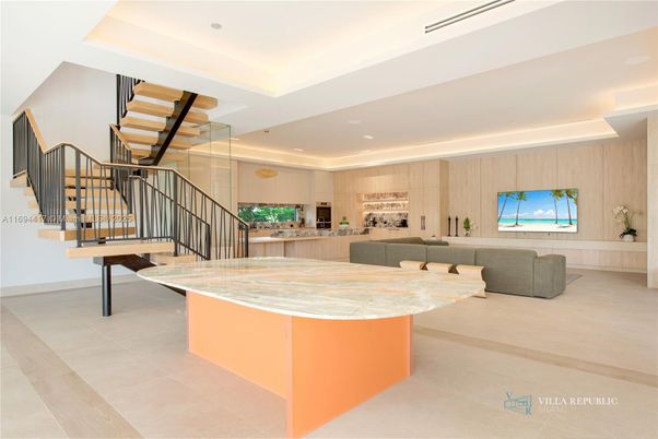 Interior, Kitchen, Living room, Recessed Lighting
