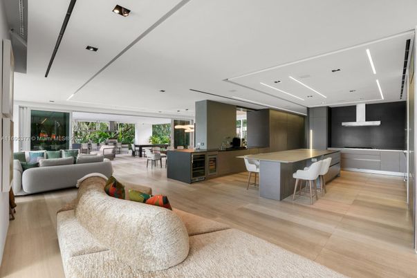 Dining room, Interior, Kitchen, Living room, Pendant Lights, Recessed Lighting, Wood Texture Flooring