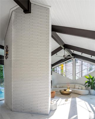 Interior, Stone Walls, Wooden Beams
