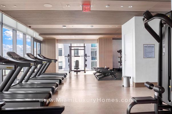 Fitness Equipment, Gym, Interior, Recessed Lighting