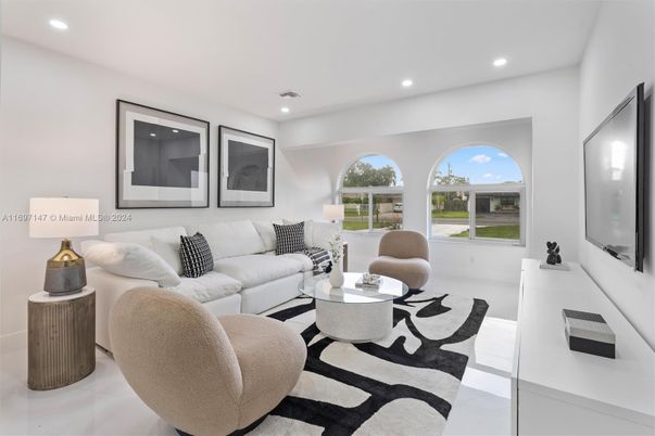Interior, Living room, Recessed Lighting