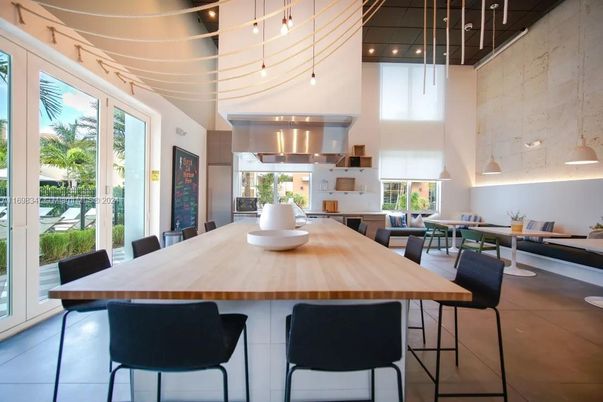 Dining room, Interior, Kitchen, Pendant Lights, Stone Walls