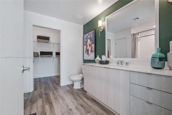 Bathroom, Interior, Wood Texture Flooring